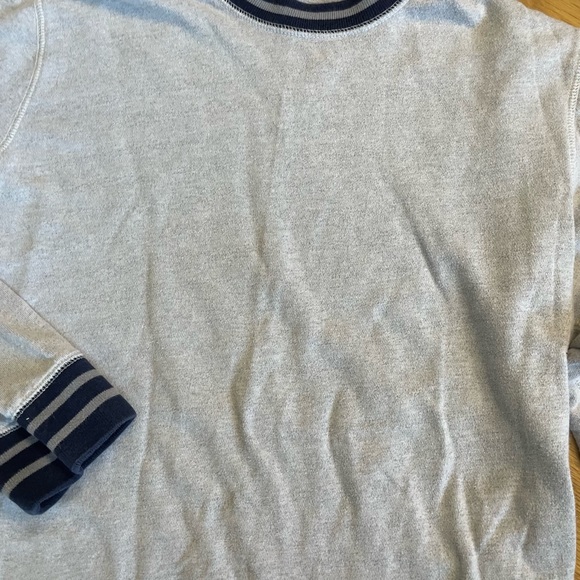 American Rag CIE Large Men's Varsity Crewneck Sweater/Sweatshirt, Gray/Navy - Picture 5 of 5